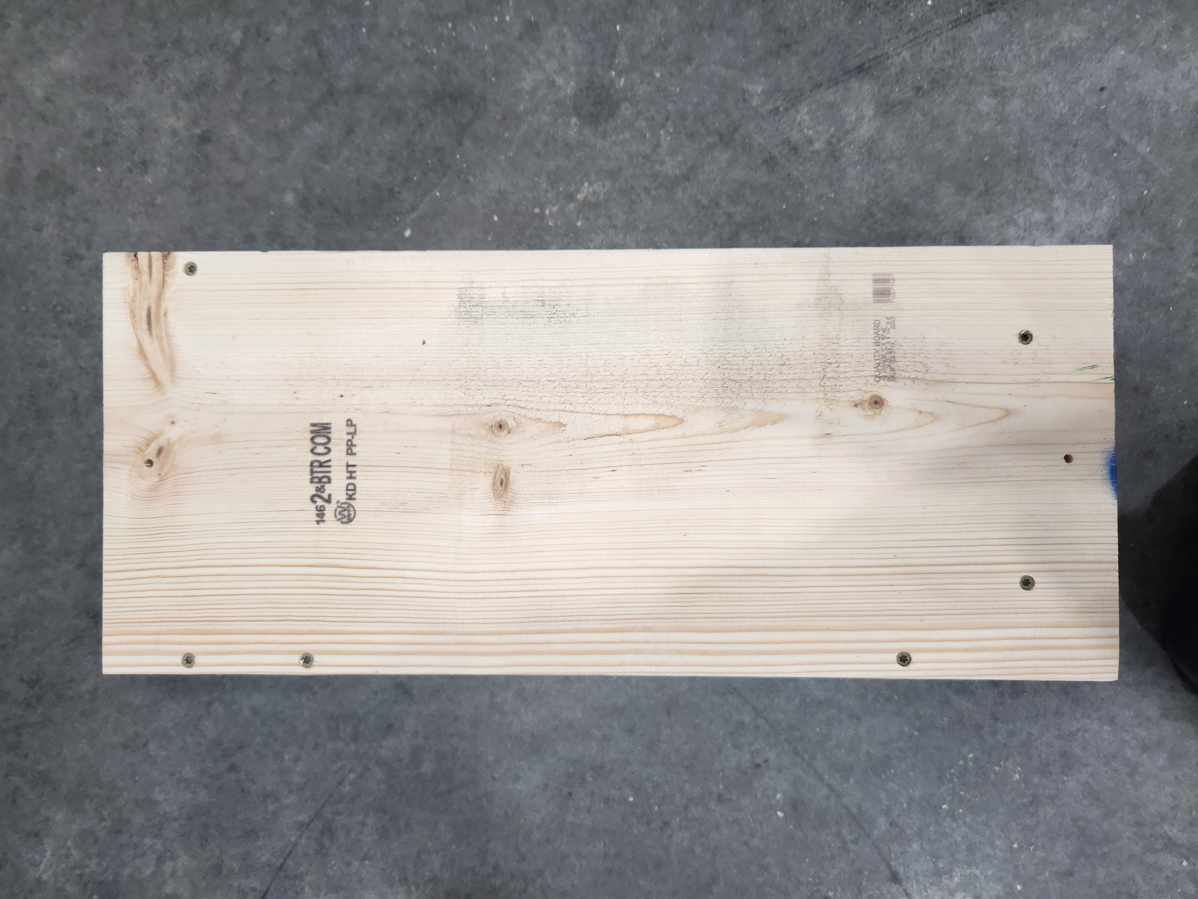 Screwing placement for all the sides going into the Back (B)