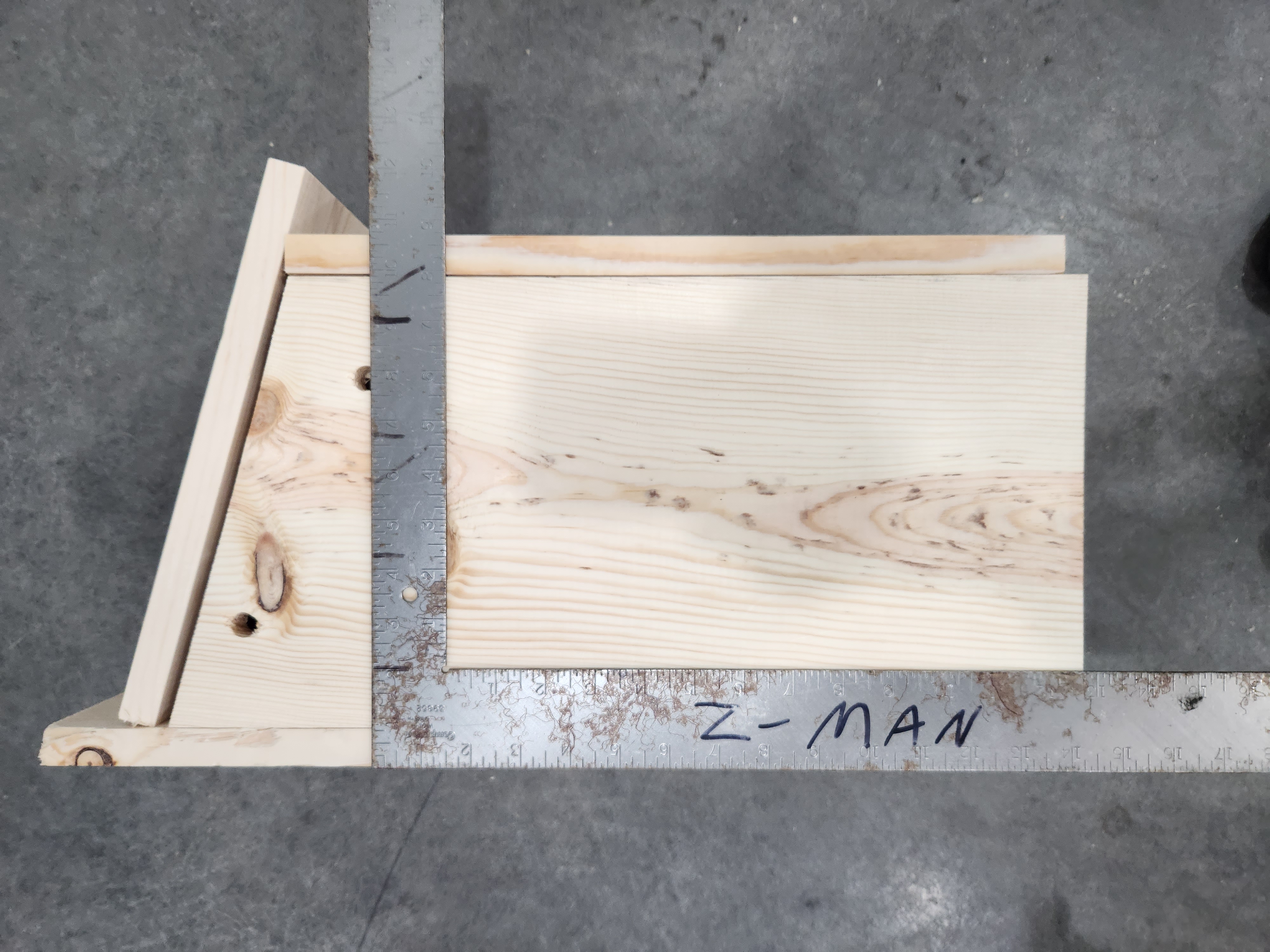 Stright edge to align the holes